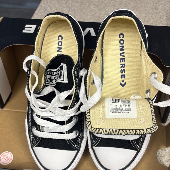 Converse Black and White Kids Sneakers - Picture 2 of 3